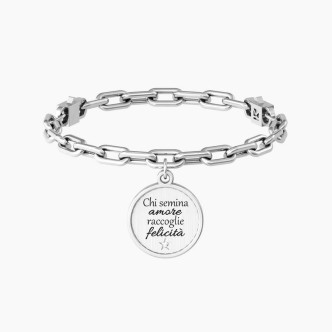 1 - Bracciale donna Kidult Shakespeare catena 732104 acciaio 316L collezione Love