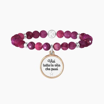 1 - Bracciale donna Kidult Vivi tutta la vita che puoi agata 732109 acciaio 316L collezione Philosophy