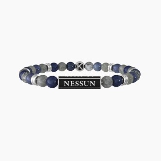 1 - Kidult man bracelet blue stones 732117 316L steel Philosophy collection