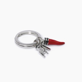 1 - Keychain woman Mabina horns and horn Silver 573005