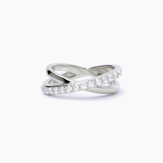 1 - Mabina woman band ring Silver 925 with zircons 523277-15