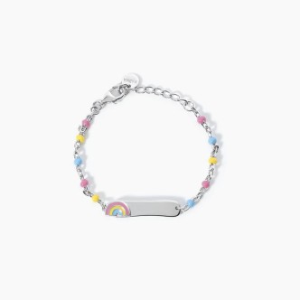 1 - 925 Sterling Silver Rainbow Girl Bracelet Mabina 533599