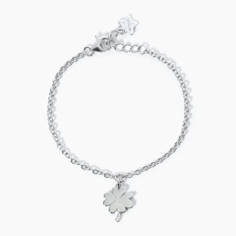 1 - Bracciale bambina quadrifoglio Argento 925 Mabina 533614