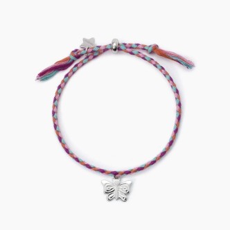 1 - Bracciale bambina cornetto cordino Argento 925 Mabina 533622