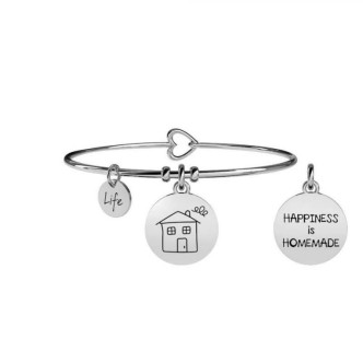 1 - Bracciale Kidult 231572 acciaio 316L ciondolo con casa collezione Family