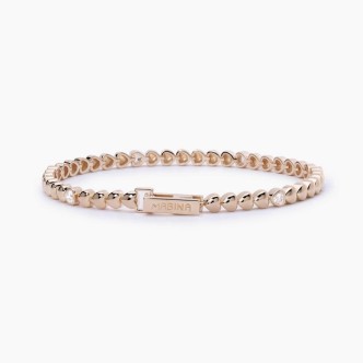 1 - Woman tennis bracelet rosé 925 silver hearts Mabina 533634-M