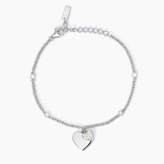 1 - Bracciale donna cuore Mabina Argento 925 con zirconi 533637