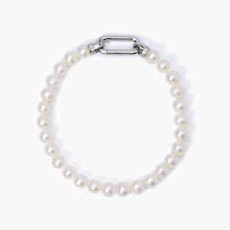 1 - Woman bracelet with pearls Mabina Silver 925 with zircons 533644-M