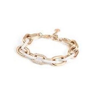 1 - Bracciale donna catena rosata Stroili Lady Code smalto con cristalli 1682735