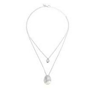 1 - Breil B Whisper woman double necklace steel oval pendant TJ3252