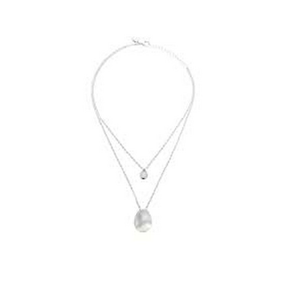 1 - Breil B Whisper woman double necklace steel oval pendant TJ3252