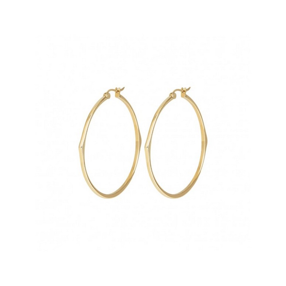 1 - Breil Tetra women's golden oval pendant earrings TJ3201 316L steel