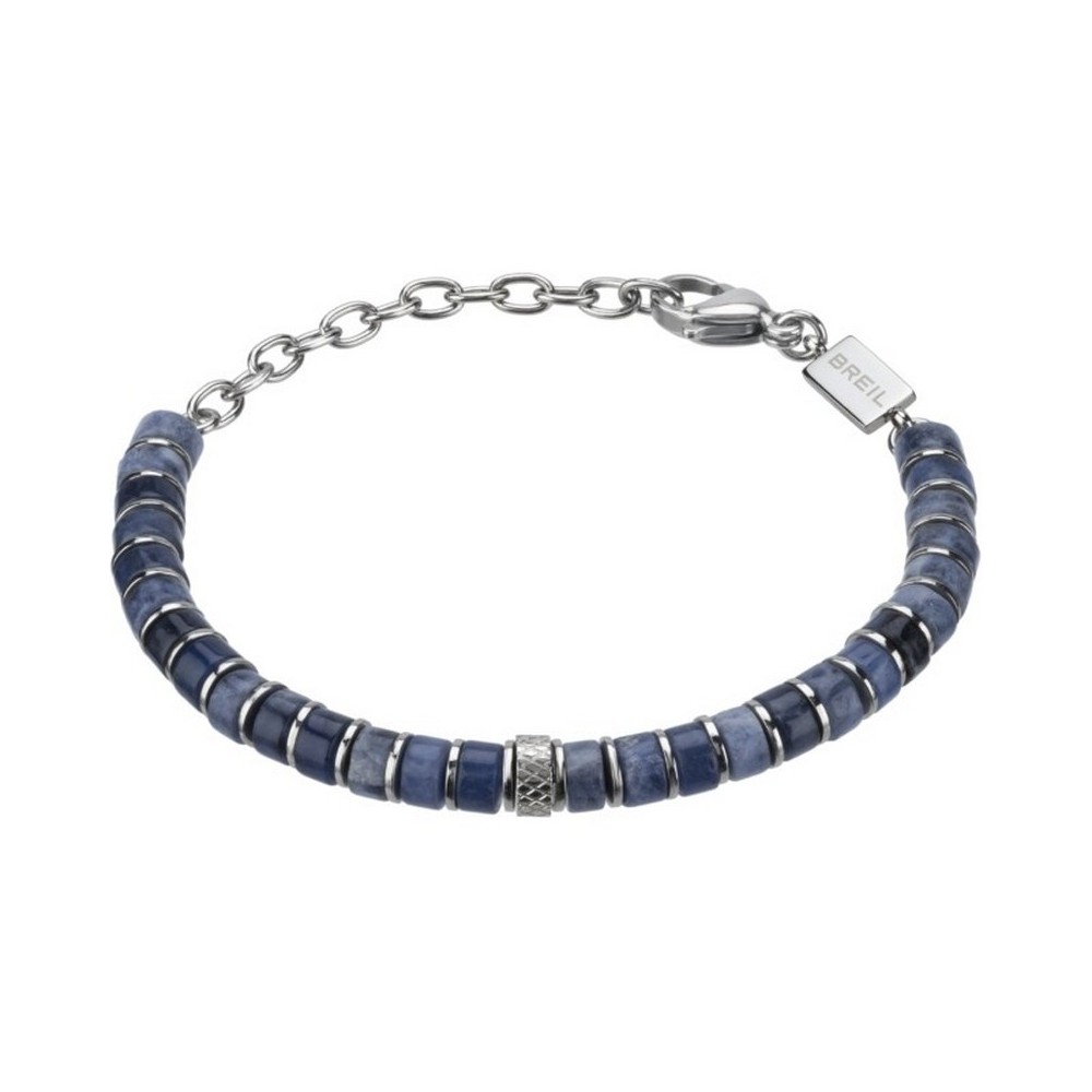 1 - Bracciale uomo Breil B Fence TJ3144 acciaio con sodalite