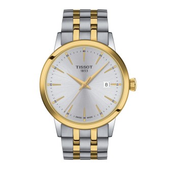 1 - Orologio uomo solo tempo Tissot Classic Dream bicolor T129.410.22.031.00 acciaio 316L