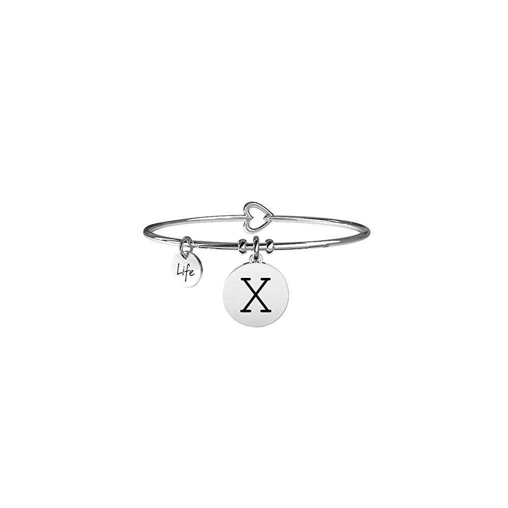 1 - Kidult bracelet 231555X in 316L steel pendant with letter X Symbols collection