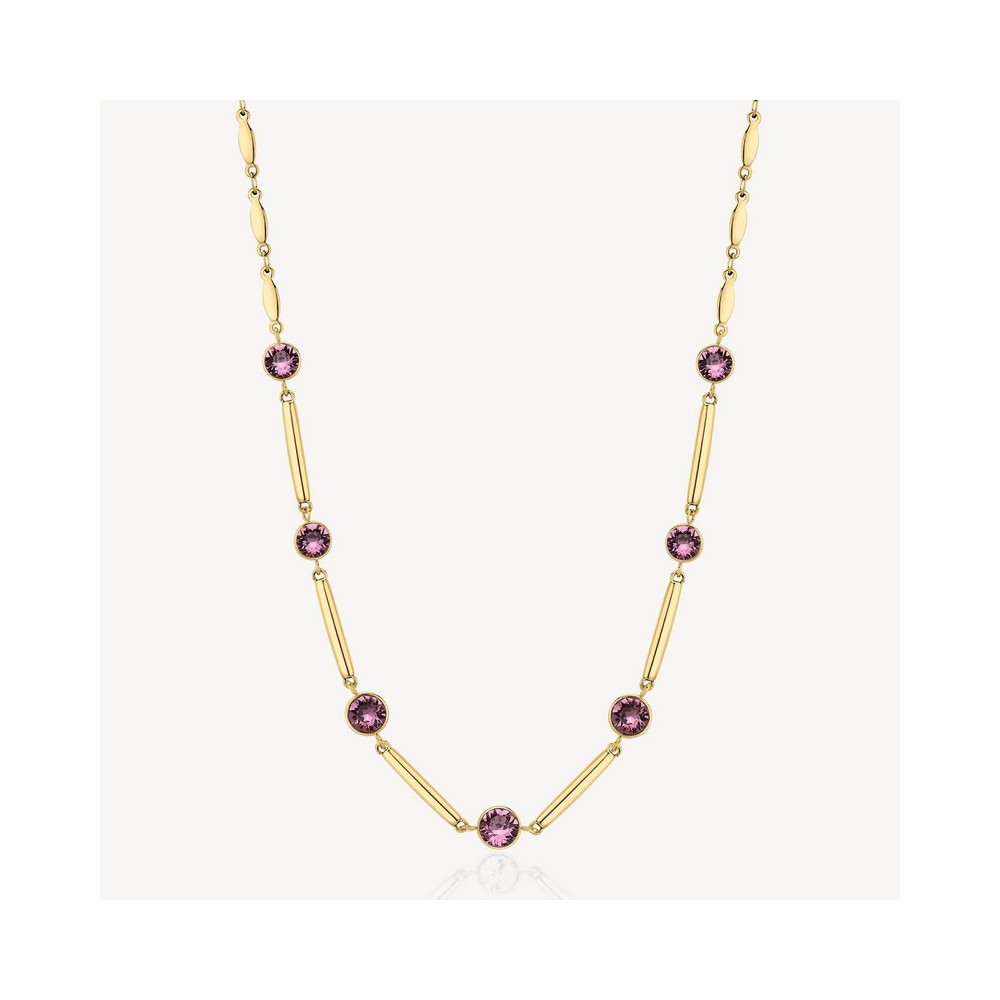 1 - Collana donna Brosway Affinity dorata acciaio con cristalli BFF159