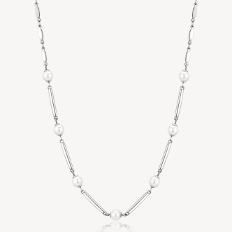 1 - Collana donna Brosway Affinity acciaio con perle BFF160