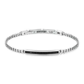 1 - Bracciale uomo Brosway INK acciaio con zirconi BIK117