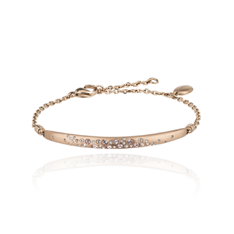 1 - Bracciale Breil donna TJ2655 in acciaio satinato con trattamento IP Oro Rosa con cristalli