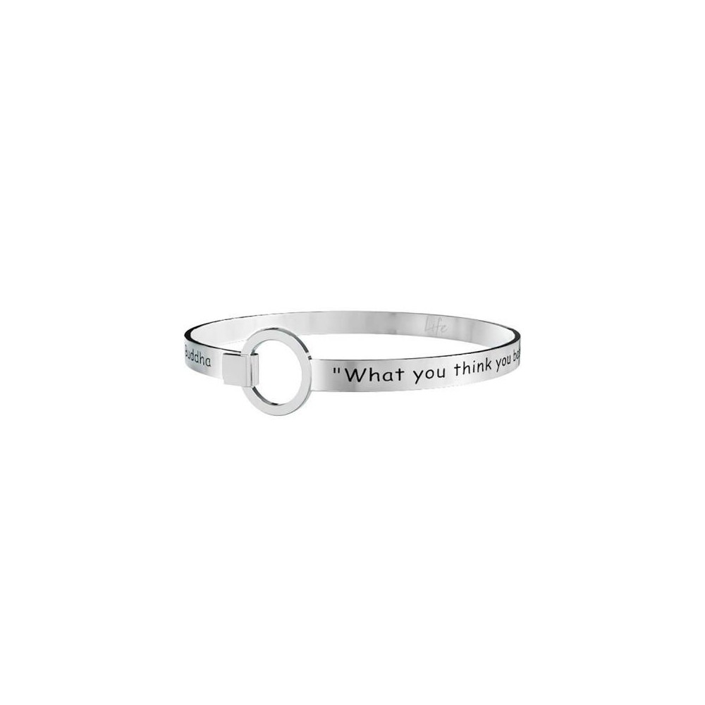 1 - Bracciale Kidult 231718 in acciaio 316L con frase in inglese Buddha collezione Spirituallity