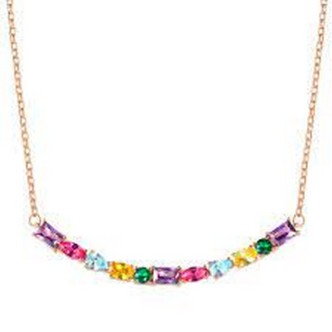 1 - Nomination Color Wave rosè woman necklace 149802/026 Silver with multicolor zircons