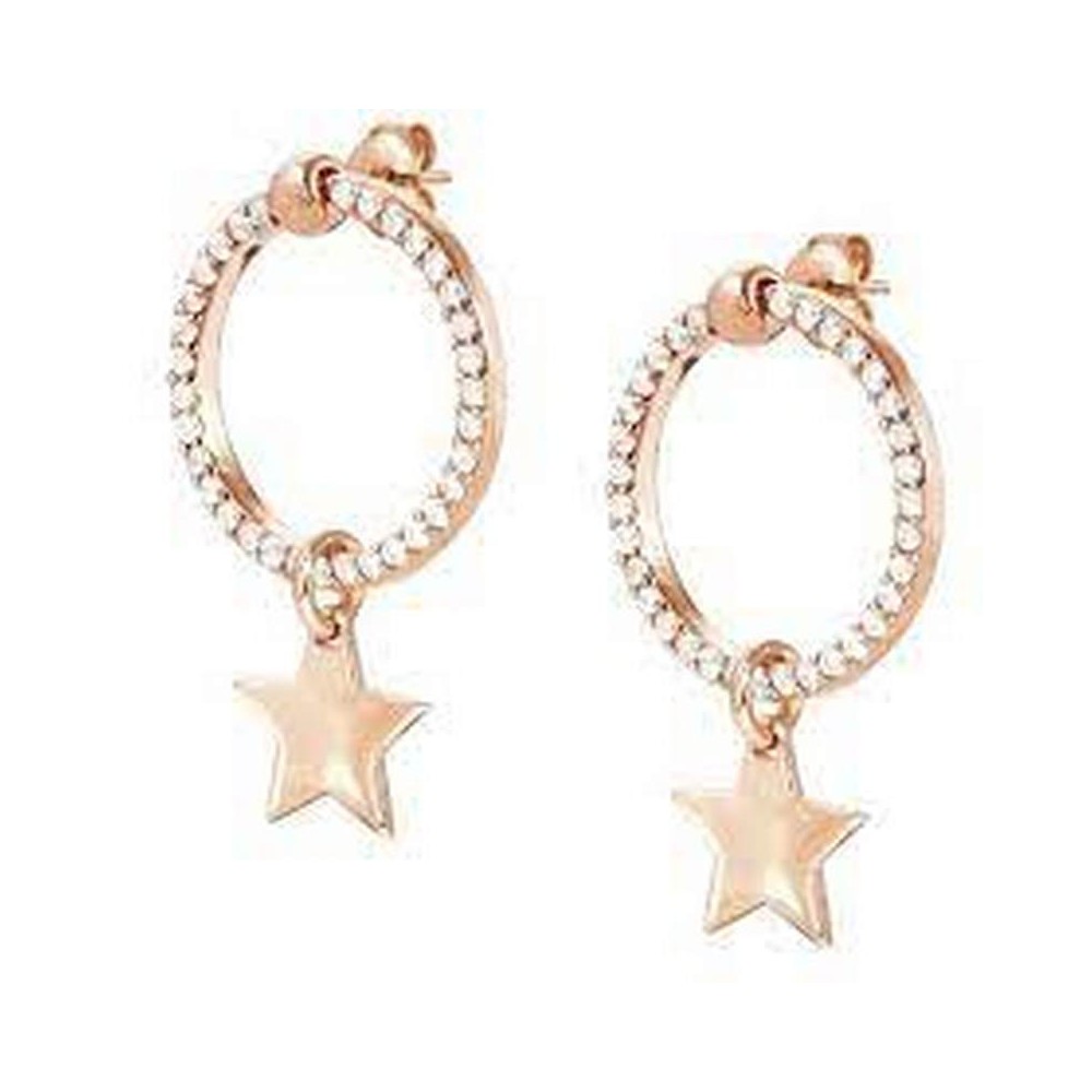 1 - Nomination woman star hoop earrings 925 silver with zircons 148618/090