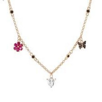 1 - Collana donna Argento rosato Farfalla e fiore Nomination Sweetrock 148040/047