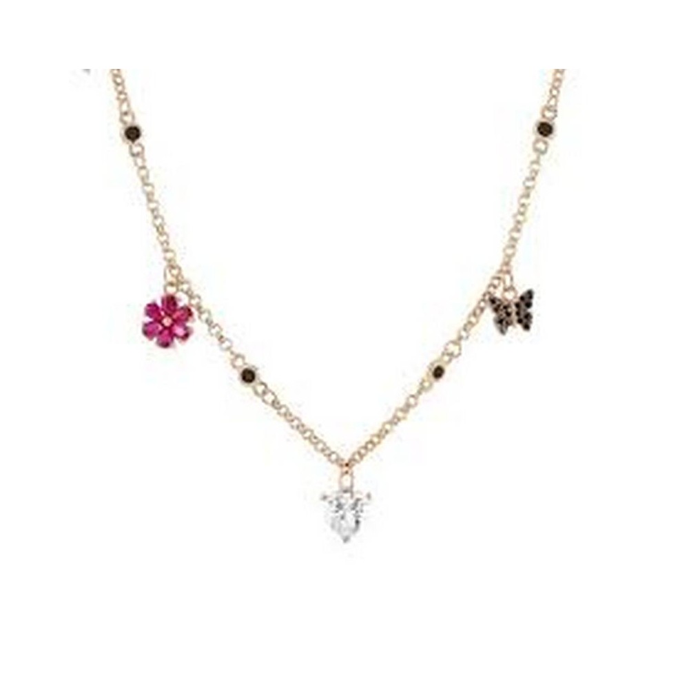 1 - Collana donna Argento rosato Farfalla e fiore Nomination Sweetrock 148040/047