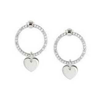 1 - Woman heart hoop earrings Nomination Chic & Charm 925 Silver with zircons 148618/086