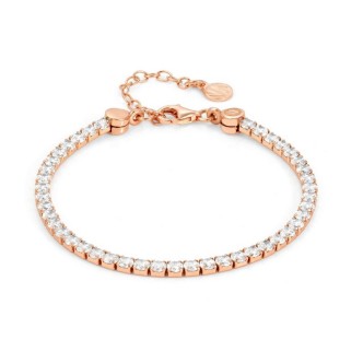 1 - Bracciale donna Tennis Argento Nomination rosato con zirconi 148617/011