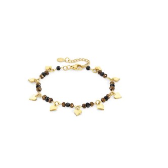 1 - Bracciale donna cuori Argento Nomination dorato con pietrine 027253/022