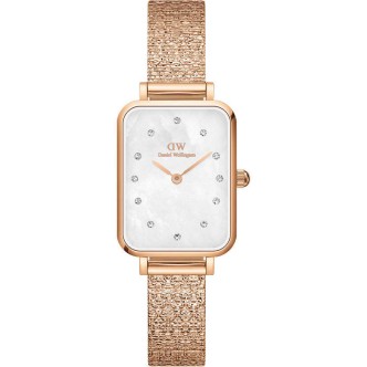 1 - Daniel Wellington Quadro Lumine rosy woman watch with crystals DW00100578