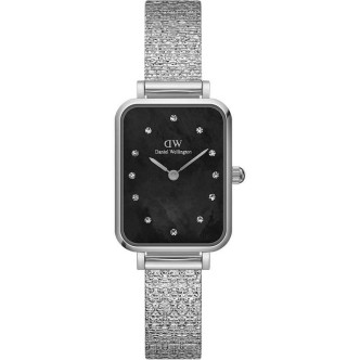 1 - Daniel Wellington Quadro Lumine black woman watch with crystals DW00100581