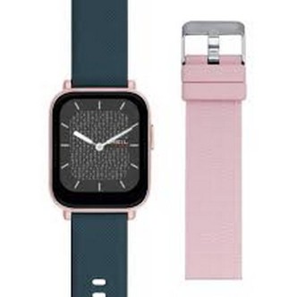 1 - Smartwatch unisex Breil Tribe SBT-1 silicone blu cassa rosa EW0603 doppio cinturino