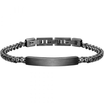 1 - Bracciale uomo Sector Basic targa brunito SZS81 acciaio