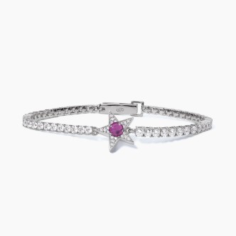 1 - Bracciale Tennis donna Mabina stella Argento 925 con zirconi 533650-S