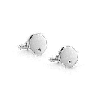 1 - Men's cufflinks Nomination STRONG steel with black diamonds 028306/009