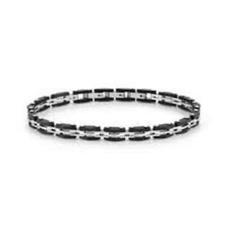 1 - Bracciale uomo Nomination STRONG acciaio PVD Nero con diamanti 028314/001