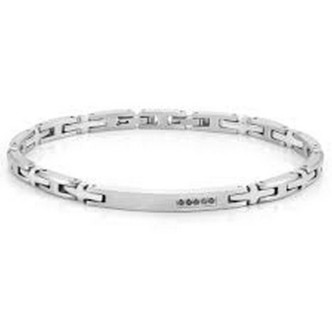 1 - Bracciale uomo Nomination STRONG acciaio con diamanti 028315/001