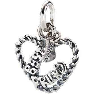 1 - Charm cuore Best Friend donna Amen Argento 925 CH-FA08