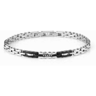 1 - Bracciale uomo catena Nomination STRONG acciaio con zirconi 028301/003