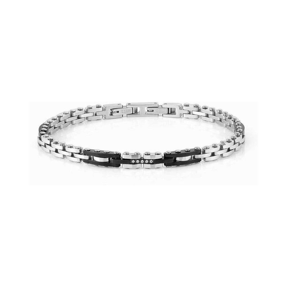 1 - Men's bracelet chain Nomination STRONG steel with zircons 028301/003