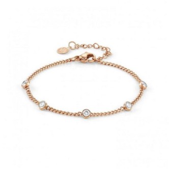 1 - Bracciale donna Nomination STARDUST rosato acciaio e zirconi 028110/011