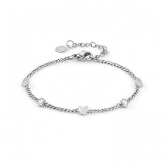 1 - Woman bracelet Nomination hearts STARDUST steel and zircons 028111/004