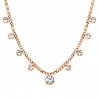 1 - Woman necklace Nomination STARDUST pink with light points steel and zircons 028112/011