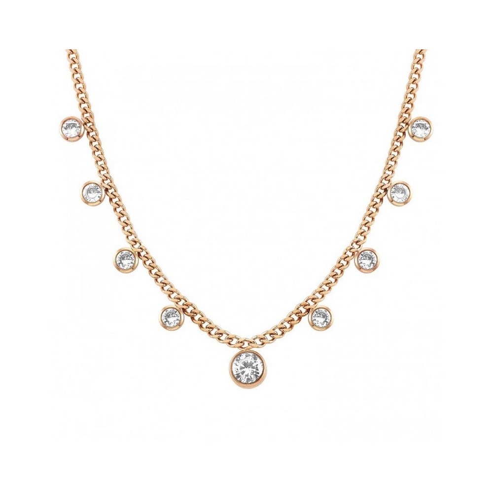 1 - Woman necklace Nomination STARDUST pink with light points steel and zircons 028112/011