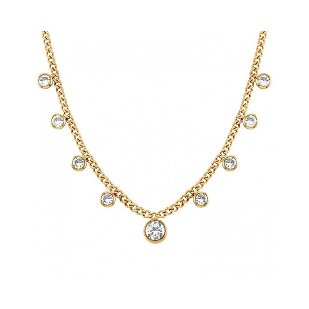 1 - Nomination STARDUST woman golden necklace with light points, steel and zircons 028112/012