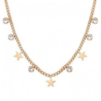 1 - Woman necklace Nomination stars STARDUST pink with light points steel and zircons 028113/008