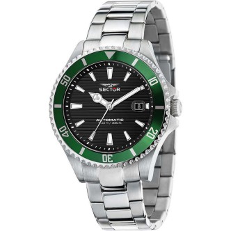 1 - Orologio uomo Sector Automatico 230 acciaio nero e verde R3223161008