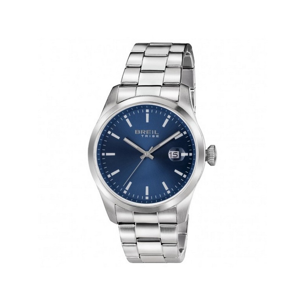 1 - Orologio solo tempo uomo Breil Tribe Classic Elegance EW0596 acciaio fondo blu